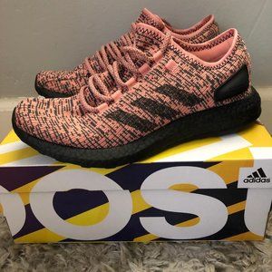 Adidas Pureboost Salmon Coral Black Running Shoe